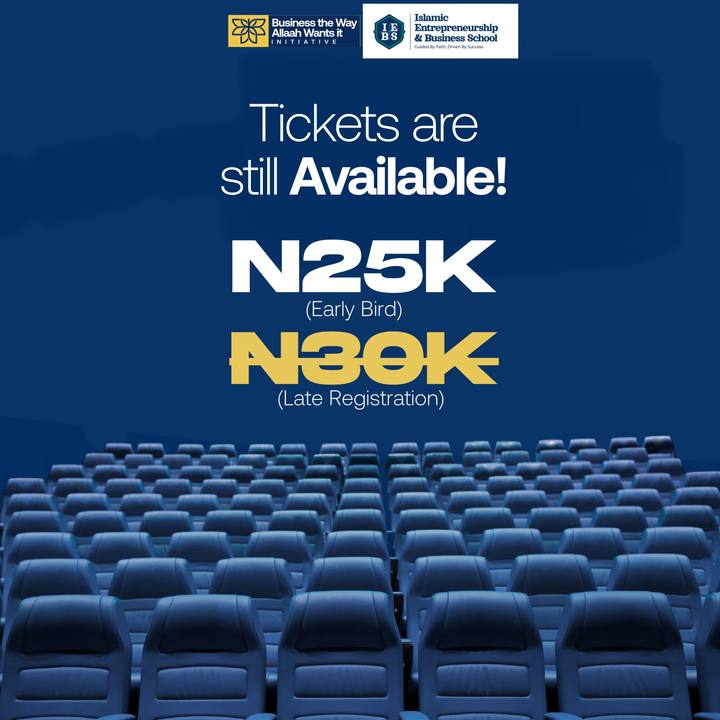 Event ticket sales flyer — early bird N25K and late registration N30K